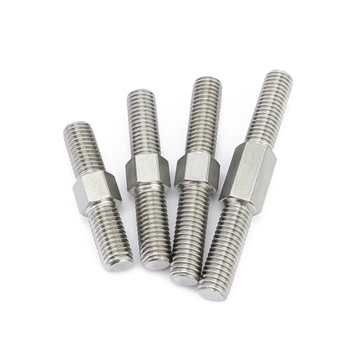 Zwei-köpfige Schrauben M8 Doppelseitige Gewindestange 304 SS Links-Rechts-Gewinde Packung mit 2 Längen 30-100 mm(M8x30mm 2pcs) von LuMOUzhou