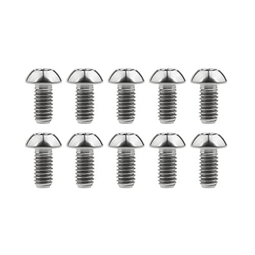 sechseckige Schrauben in Flanschkopfschrauben 10er-Pack M4-Titan-Innensechskantschrauben mit Halbrundkopf, mehrfarbig, 6–20 mm(Titanium,M4 20mm) von LuMOUzhou