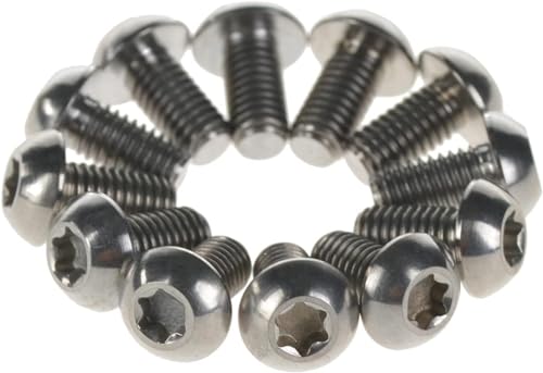 sechseckige Schrauben in Flanschkopfschrauben M5 Innensechskant-Halbrundschrauben, 12 Stück, mehrfarbig, for Fahrrad-Scheibenbremse (10–12) mm(Titanium,M5 12mm) von LuMOUzhou