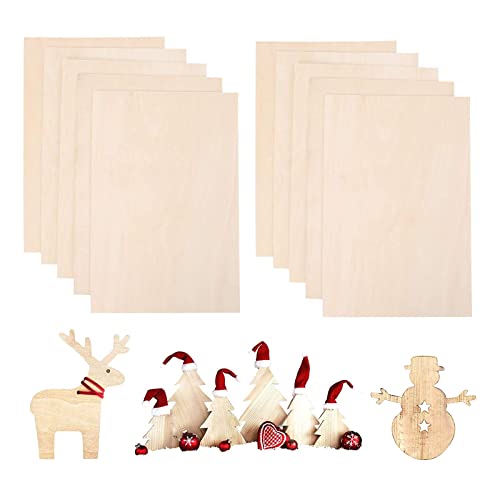 Luabue 10 Stück Lindenholzbrett Sperrholz 1.5mm x 300mm x 200mm Lindensperrholz für DIY Weihnachten Handwerk Basteln Modell Flugzeug Schiff Holzarbeiten Boot Häuser und andere Gebäude von Luabue