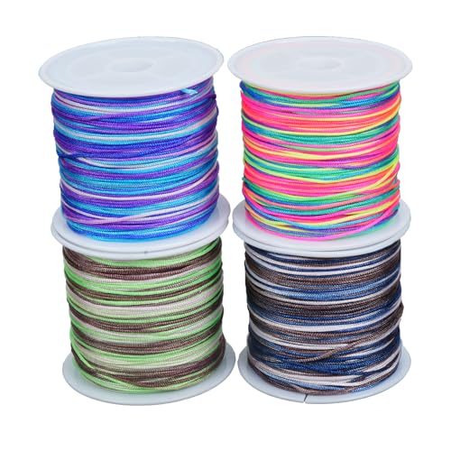 Luabue 4 Rollen Nylonfaden Nylonschnur 0.8 mm X 28 m Nylonschnur Nylon Beading String Knotenschnur Nylonband Polyesterfaden Bunte Schnur Perlenschnur für Schmuckherstellung DIY Handwerk Luabue 4 Rollen Nylonfaden Nylonschnur 0.8 mm X 28 m Nylonschnur Nylon Beading String Knotenschnur Nylonband Polyesterfaden Bunte Schnur Perlenschnur für Schmuckherstellung DIY Handwerk von Luabue