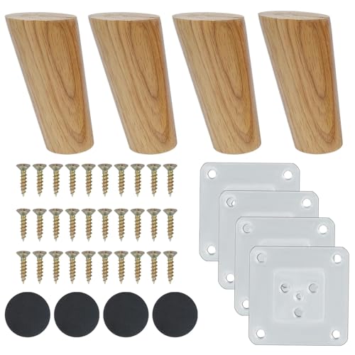 Luabue 4 Stück Tischbeine Holz 10cm Möbelfüße Schräg Rund Schrankfüße Möbelbeine Mit Montageplatten Und Schrauben Sofafüße Für Sofa Bett Schränke Tische Stühle Luabue 4 Stück Tischbeine Holz 10cm Möbelfüße Schräg Rund Schrankfüße Möbelbeine Mit Montageplatten Und Schrauben Sofafüße Für Sofa Bett Schränke Tische Stühle von Luabue