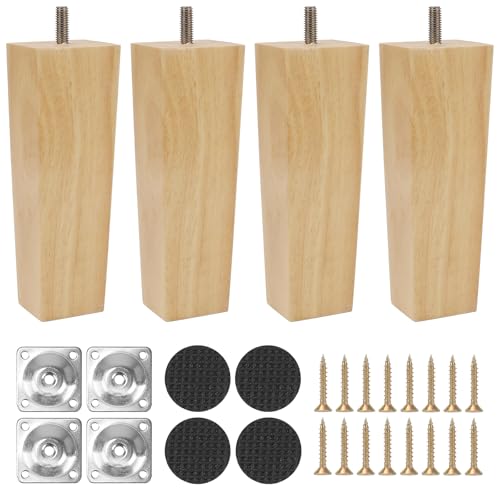 Luabue Möbelfüße 15cm Tischbeine Vierkant Holz Möbelbeine Holzfarbe Schrank Füße Quadrat Schrankfüsse für Sofa Bett Couch Stuhl Luabue Möbelfüße 15cm Tischbeine Vierkant Holz Möbelbeine Holzfarbe Schrank Füße Quadrat Schrankfüsse für Sofa Bett Couch Stuhl von Luabue
