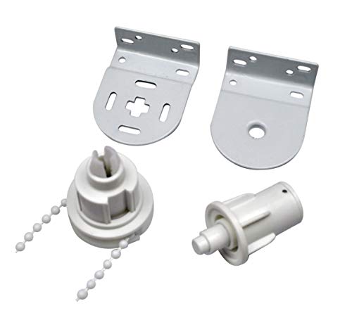 Luanxu 32 mm Rollo Zubehör Ersatzteile, mit Rollowelle, Metall Halterung, Rollokette, Befestigung Fenster Rollo, Rollohalterungen von Luanxu