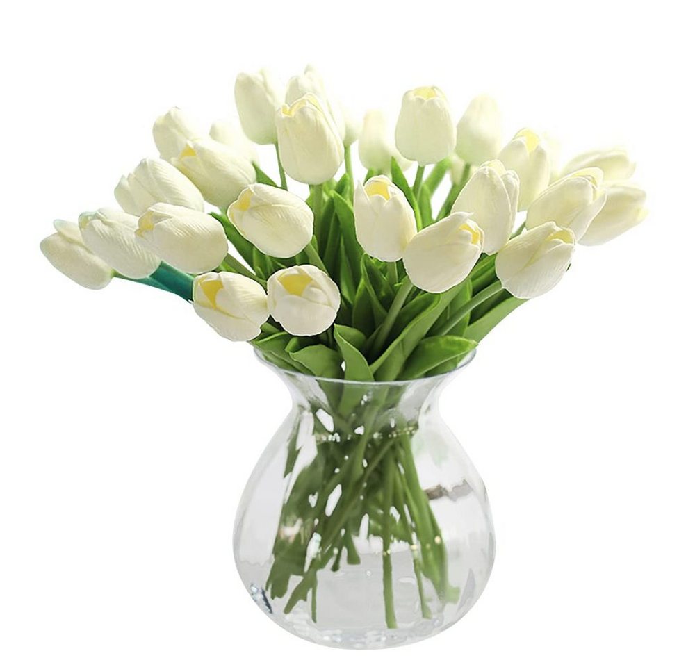 Kunstblumenstrauß Künstliche Blumen Gefälschte Blume Tulpe Latex Material Real Touch, Lubgitsr von Lubgitsr