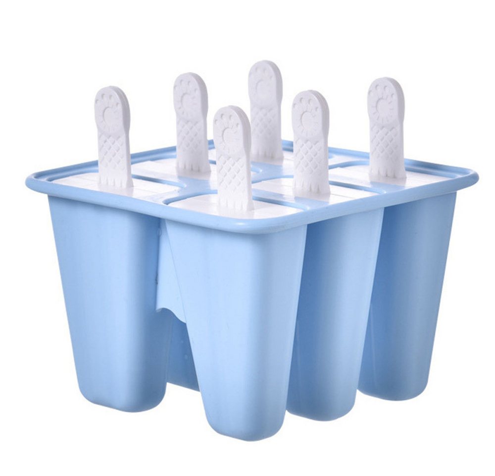 Lubgitsr Eisform Eisformen aus Silikon 6 Stück Eis am Stiel Formen,Blau von Lubgitsr