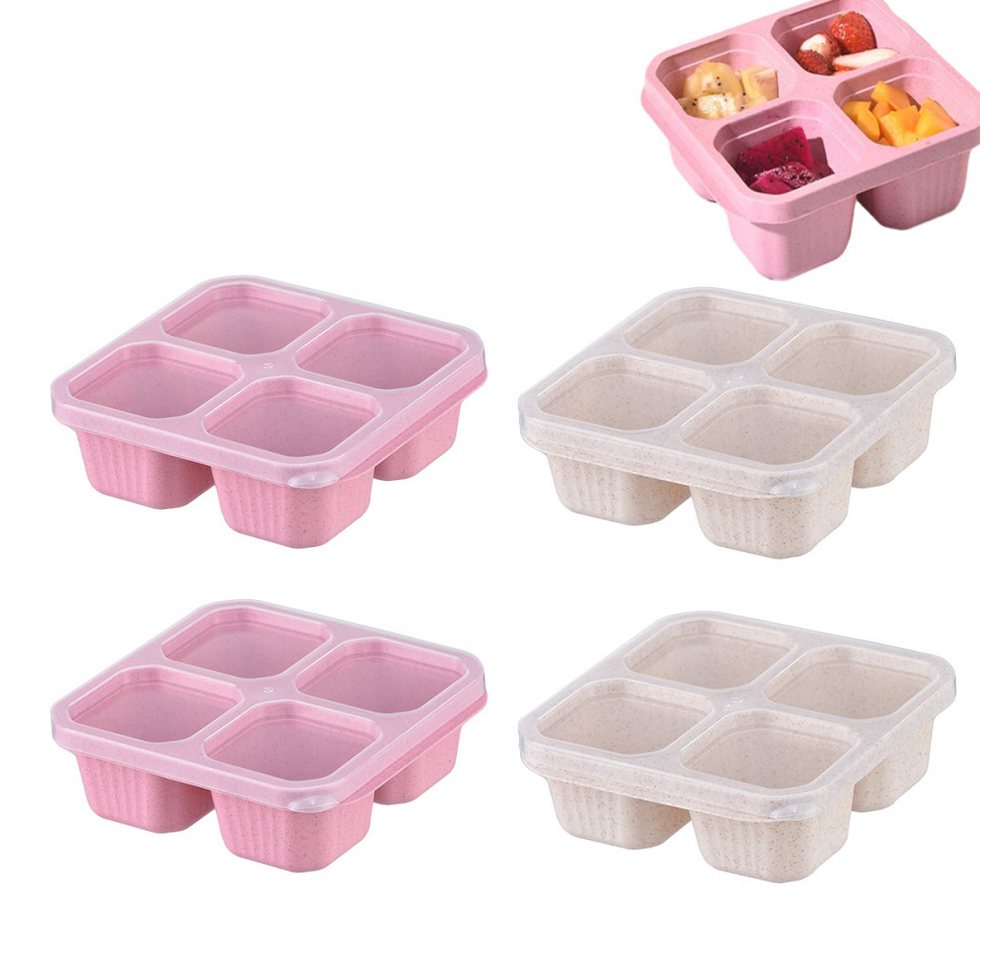 Lubgitsr Lunchbox Mikrowellengeeignete 4-Fach Bento-Lunchbox, (4-tlg) von Lubgitsr