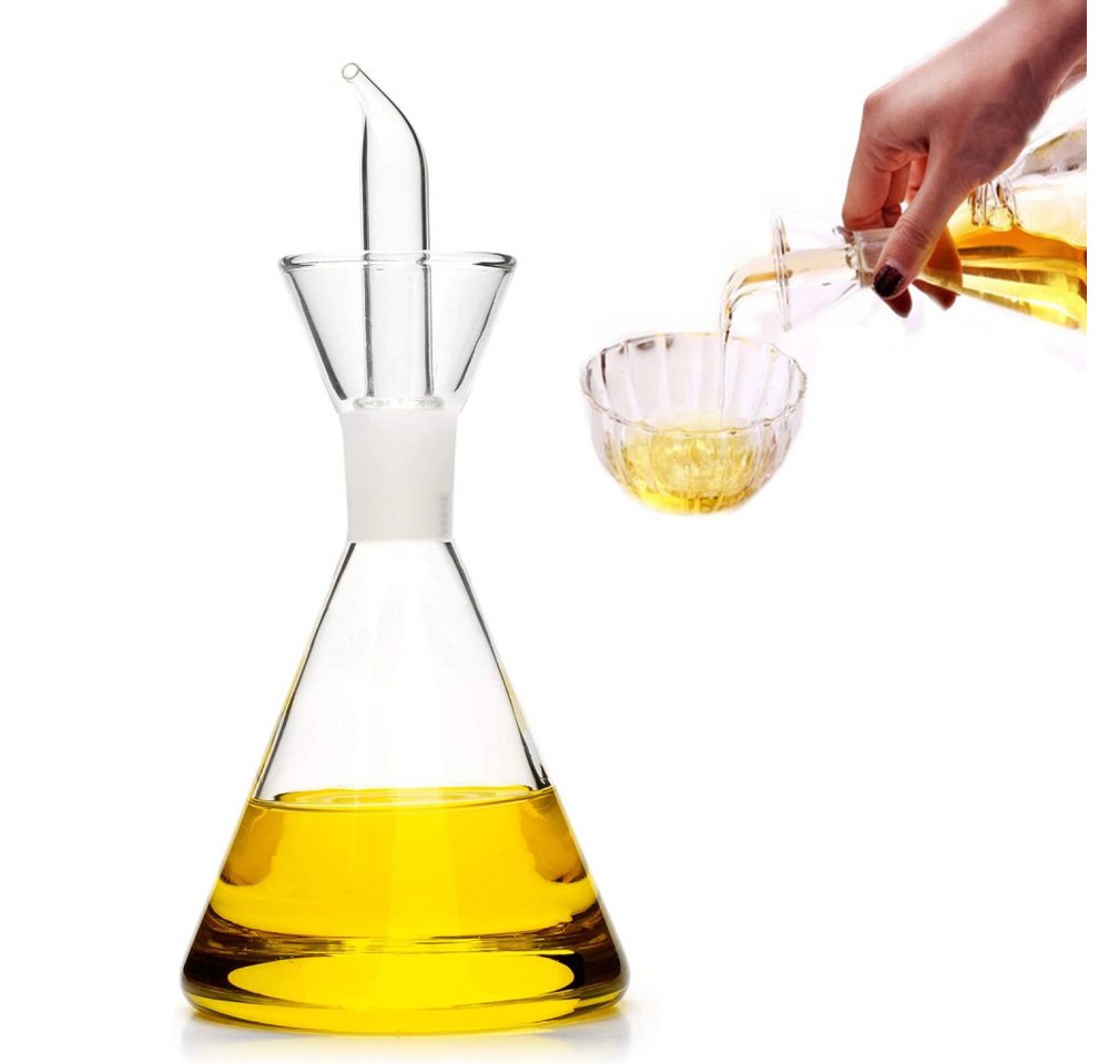 Lubgitsr Ölspender Tropf- und auslaufsichere Ölflasche aus Glas Ölflasche mit Ausgießer, (1-tlg) von Lubgitsr