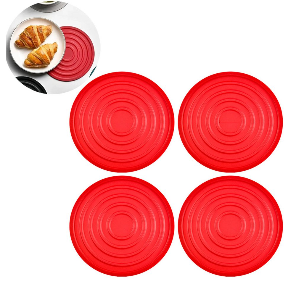 Platzset, 4 Stk.Tischsets Silikon Topflappen für Küche Restaurant Esstisch Rot, Lubgitsr, (1-St) von Lubgitsr