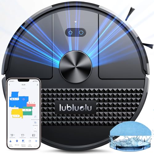 Lubluelu Saugroboter mit Wischfunktion 3-1, 4500Pa Staubsauger Roboter mit Lasernavigation, 54 dB Roboterstaubsauger mit Anti-Siphon-Technologie, 150 Min Laufzeit, APP Steuerung, 24 No-Go Zonen (SL68) Lubluelu Saugroboter mit Wischfunktion 3-1, 4500Pa Staubsauger Roboter mit Lasernavigation, 54 dB Roboterstaubsauger mit Anti-Siphon-Technologie, 150 Min Laufzeit, APP Steuerung, 24 No-Go Zonen (SL68) von Lubluelu