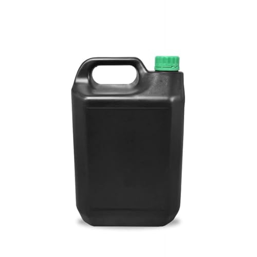 Lubrisolve 5 Liter HDPE Kanister und manipulationssicherer Kappe (38 mm) – schwarze große Wasserflasche Vorratsbehälter von Lubrisolve