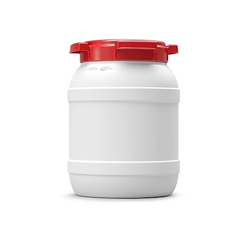 Lubrisolve Weithalsfass aus Kunststoff, 6 Liter, wasserdicht, luftdicht, wasserdicht, UN-zugelassenes Glas mit offenem Deckel von Lubrisolve