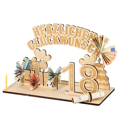 18 Geburtstag Geldgeschenk Kreatives Holz 18 Geld Geburtstag Geschenk 18 Geburtstag Deko Gästebuch Individuelles Geburtstagsgeschenk für 18 Geburtstag Feier (18) von Lubsmuns