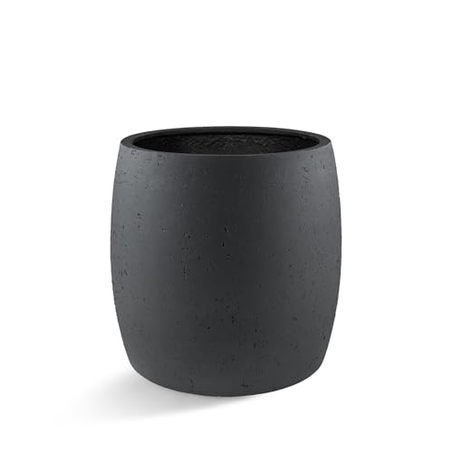 Luca Lifestyle Pflanzkübel ''Grigio Modern Pot'' Anthrazit Rund Fiberglas *5 Jahre Garantie* - 34x34x34 cm - Premium Qualität - F8213 von Luca Lifestyle