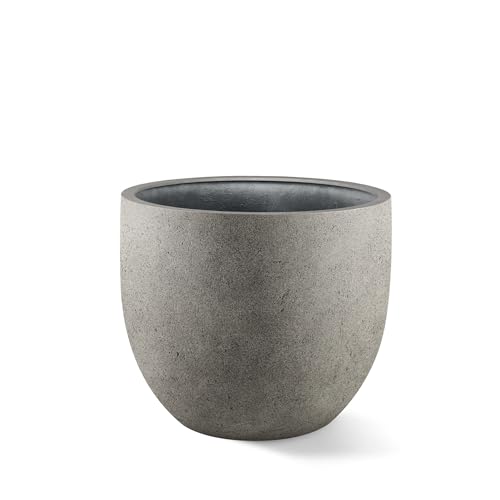 Luca Lifestyle Pflanzkübel ''Grigio New Egg Pot'' Grau Rund Fiberglas *5 Jahre Garantie* - 55x55x46 cm - Premium Qualität - F1238 von Luca Lifestyle