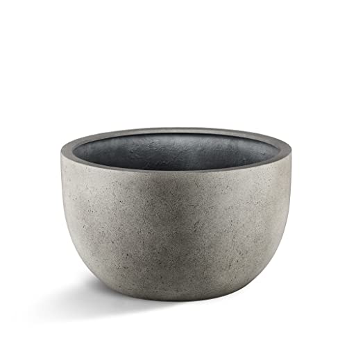 Luca Lifestyle Pflanzkübel ''Grigio New Egg Pot Low'' Grau Rund Fiberglas *5 Jahre Garantie* - 110x110x65 cm - Premium Qualität - F1248 von Luca Lifestyle