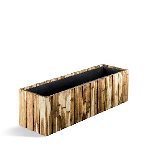 Luca Lifestyle Pflanzkübel Marrone Verticale Small Box” Acacia Rechteckig Holz *5 Jahre Garantie* - 61x23,5x23 cm - Premium Qualität - F731A von Luca Lifestyle