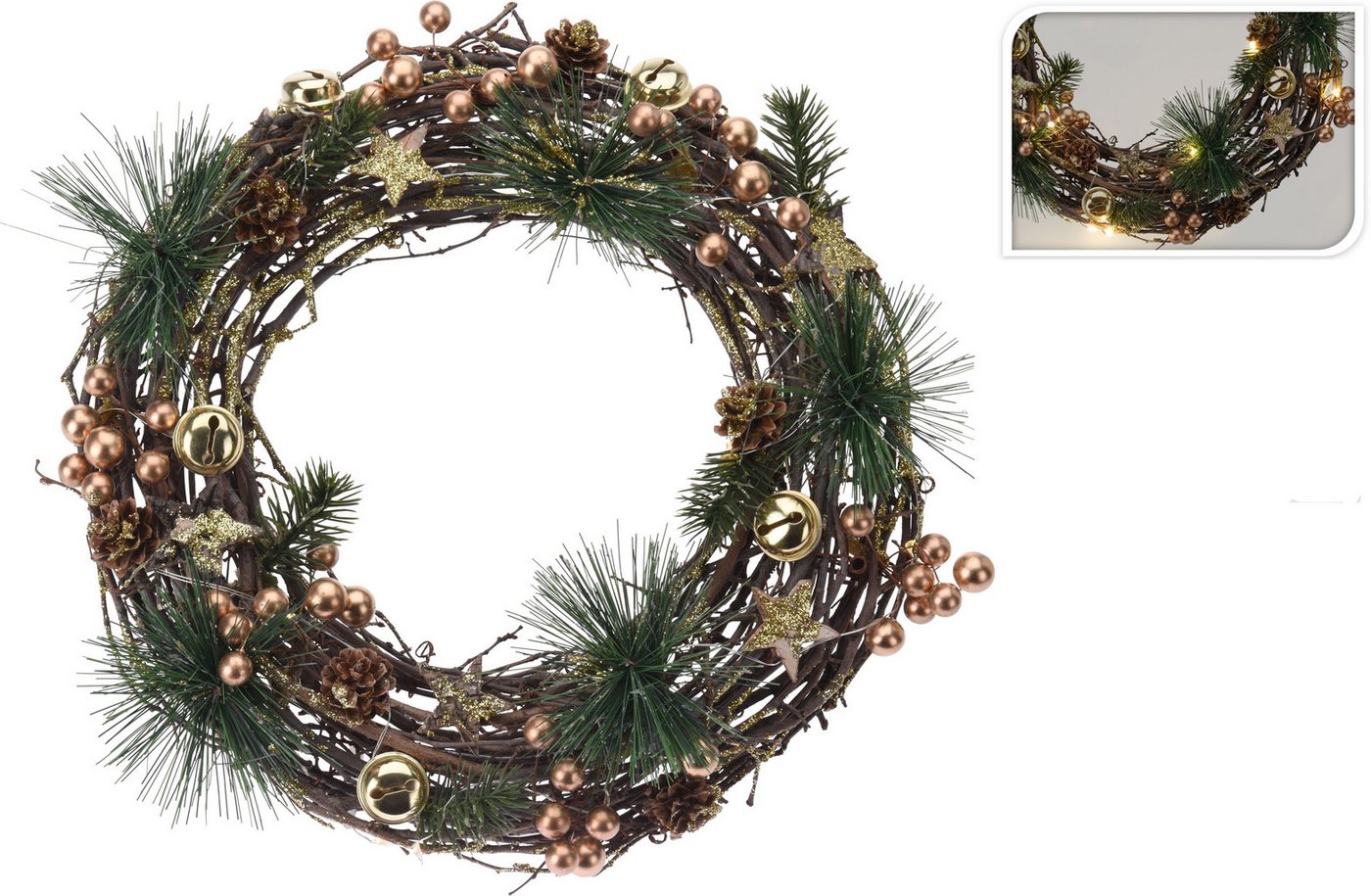 Kunstkranz Türkranz mit LED Beleuchtung in 3 Farben wählbar, Luca Lighting Kunstkranz Türkranz mit LED Beleuchtung in 3 Farben wählbar, Luca Lighting von Luca Lighting