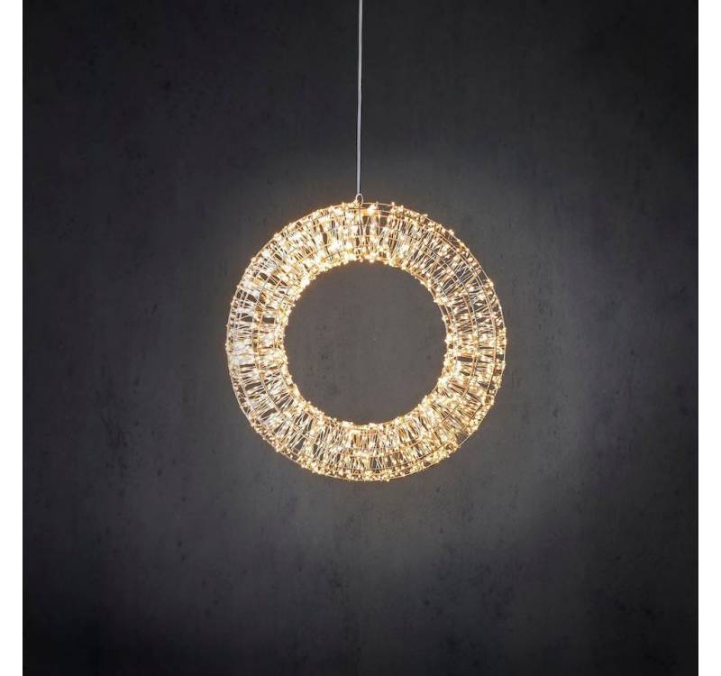Luca Lighting Dekokranz LED Kranz Outdoor Metallgestell Metall silber von Luca Lighting