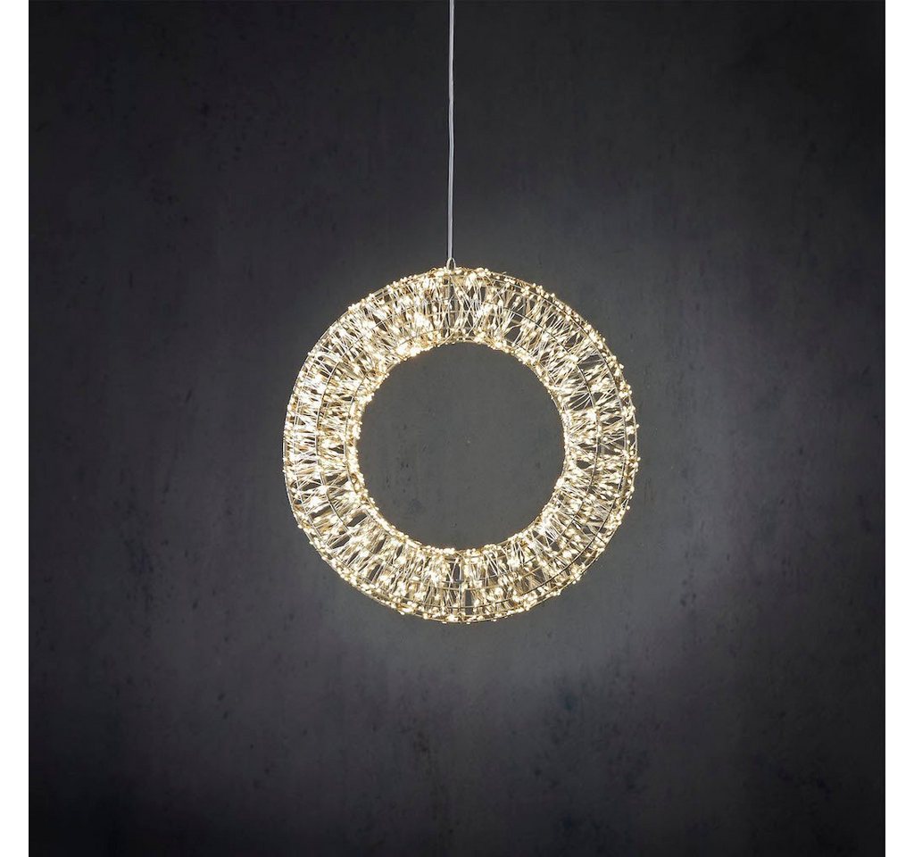 Luca Lighting Dekokranz LED Kranz Outdoor Metallgestell Metall silber von Luca Lighting