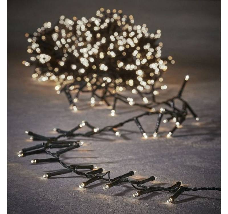 Luca Lighting LED-Lichterkette mit 48, 96 oder 192 LED warmweiss für aussen mit Timer von Luca Lighting