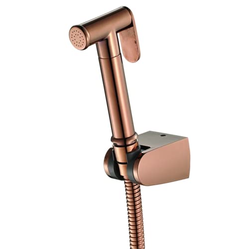 LucaSng Roségold Hand Bidet Sprayer Edelstahl Douche Kit WC Bidet Shattaf Kupfer Ventil Jet Set Duschkopf podusche Bidet Einsatz für Toilette dusch wc dusche von LucaSng