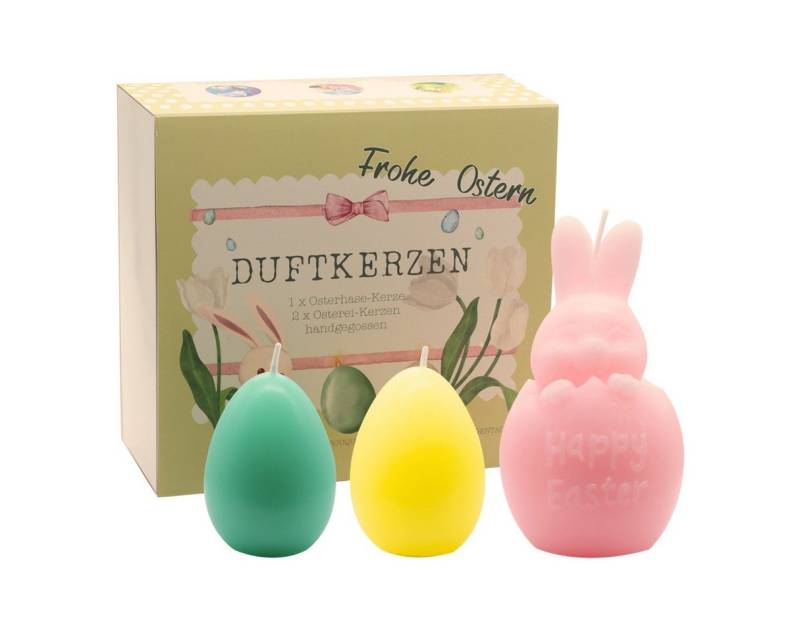 Lucadeau Osterhase Ostergeschenke - Osterhase & 2 Osterei Duftkerzen - Geschenk Frauen, sehr angenehme Düfte von Lucadeau
