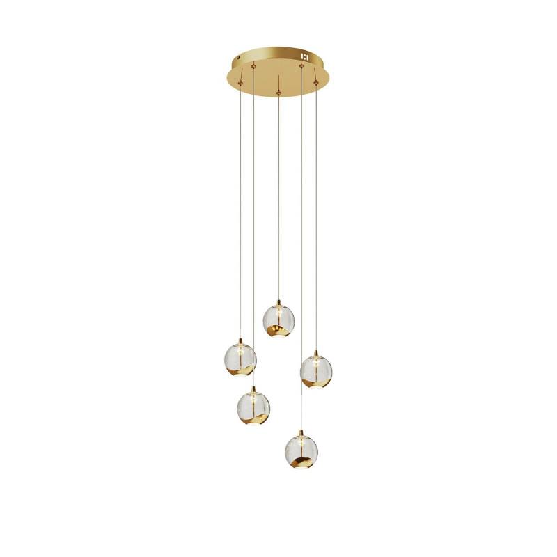 B-Ware Lucande Led Pendelleuchte Hayley Hängelampe Deckenlampe Lampe 5 Flmg Glas G462 B-Ware Lucande Led Pendelleuchte Hayley Hängelampe Deckenlampe Lampe 5 Flmg Glas G462 von Lucande