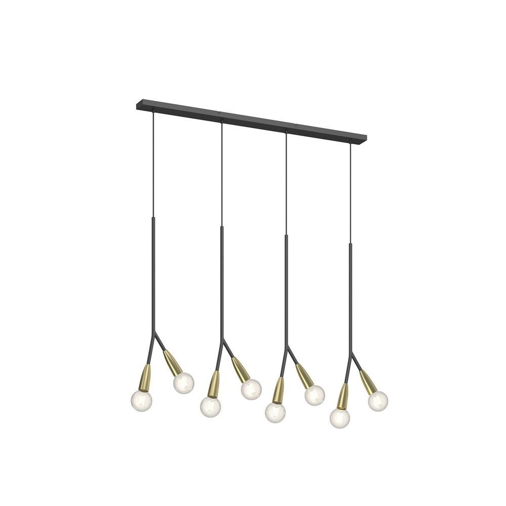 Lucande - Carlea 8 Pendelleuchte Black/Brass von Lucande