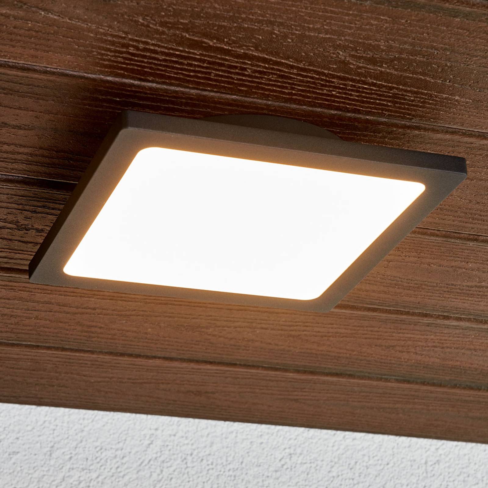 LED-Außendeckenlampe Mabella in Dunkelgrau von LUCANDE