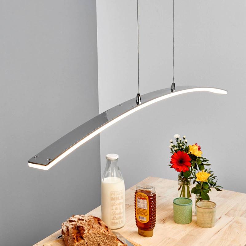 Lucande LED-Pendelleuchte Lorian, 99 cm, chrom, Metall von LUCANDE