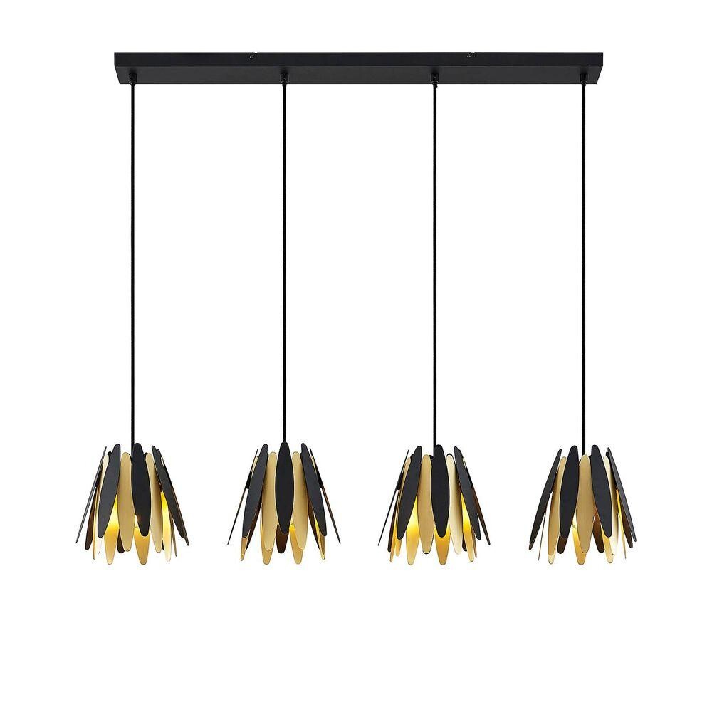 Lucande - Lounit 4 Pendelleuchte Black/Gold von Lucande