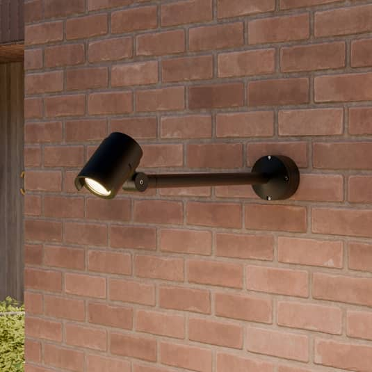 Lucande Ausladender Led Strahler Beatrix Wandlampe Außenlampe Leuchte Lampe Grau B-Ware von Lucande