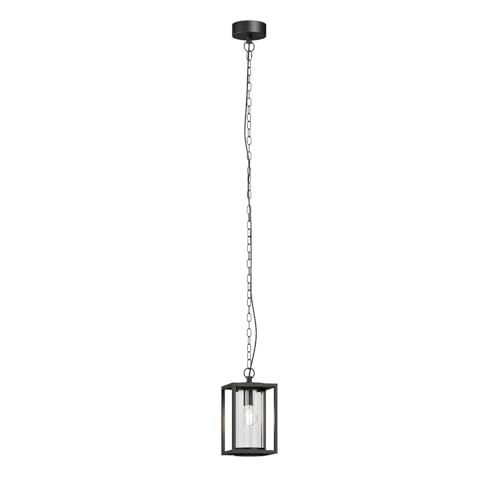 Lucande Außenleuchte Ferda (spritzwassergeschützt (Modern) in Schwarz aus Aluminium (1 flammig, E27) - Pendelleuchte außen von Lucande
