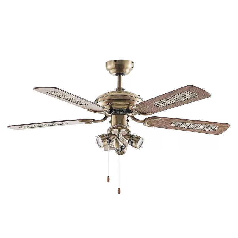 B-Ware Lucande Deckenventilator Mit Licht Anariki Leise Messing Ventilator Lampe Spot B-Ware Lucande Deckenventilator Mit Licht Anariki Leise Messing Ventilator Lampe Spot von Lucande