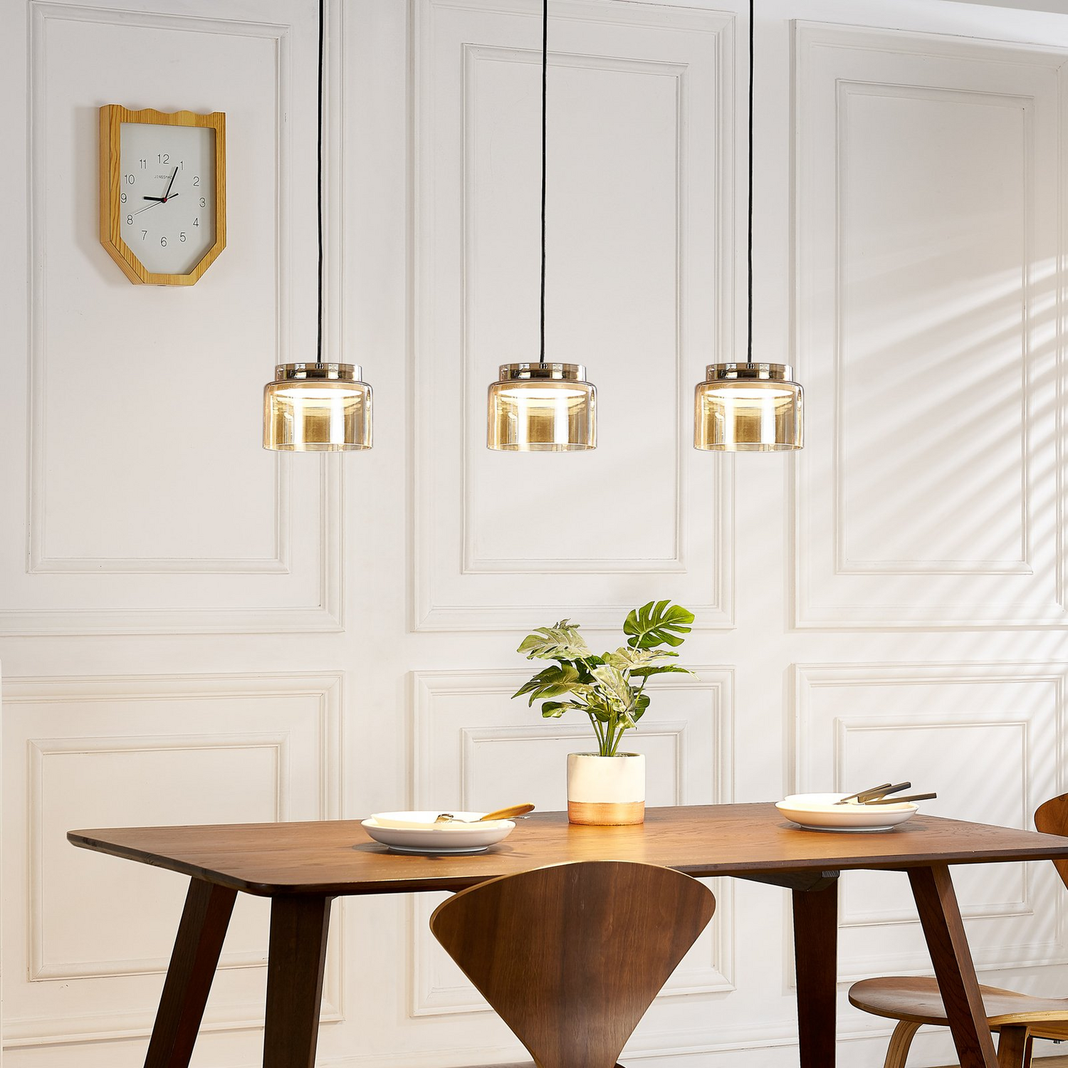 Lucande Diano Hängeleuchte Amber Dreiflammig Hängelampe Lampe Pendelleuchte Led  B-Ware von Lucande