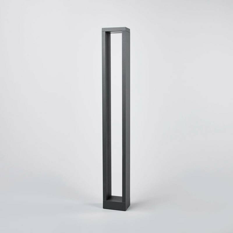 Lucande Eckige Led Pollerleuchte Jupp Wegeleuchte Wegelampe Leuchte 90 Cm Grau B-Ware von Lucande