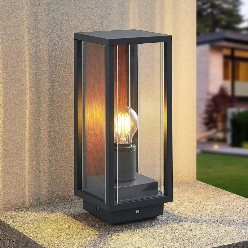 Lucande Elwin Sockelleuchte Eckig Alu 35 Cm Wegeleuchte Outdoor Gartenlampe Led B-Ware von Lucande