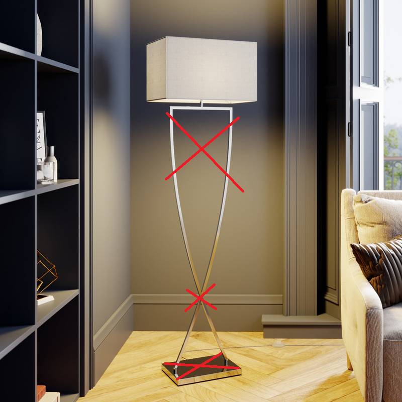 Lucande Evaine Stehleuchte Lampe Leuchte Stehlampe Ip20 E27 Siehe Text/Foto B-Ware von Lucande