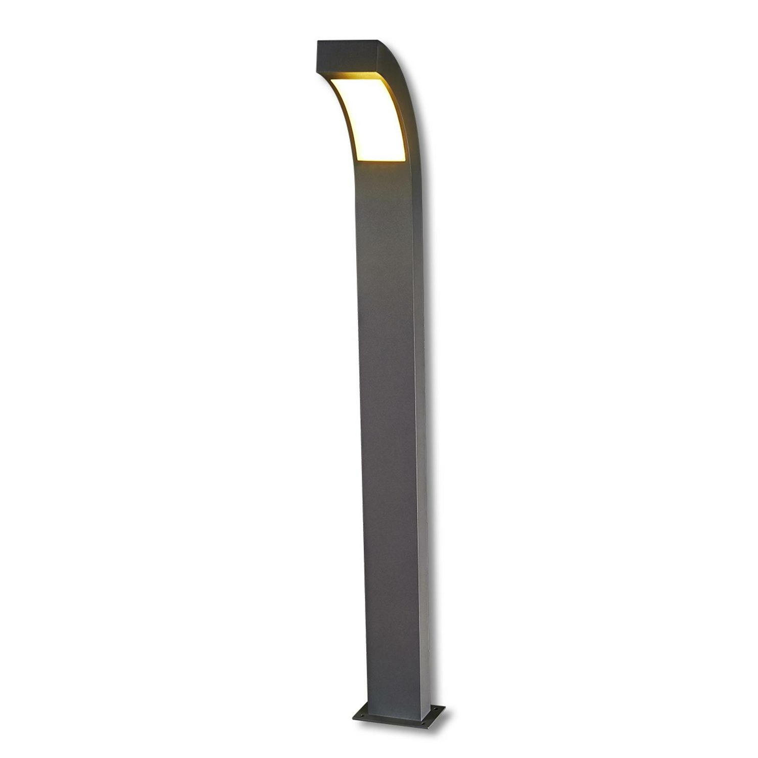 Lucande Grafitgraue Led Wegeleuchte Lennik Gartenleuchte Wegelicht Dekolampe Led B-Ware von Lucande