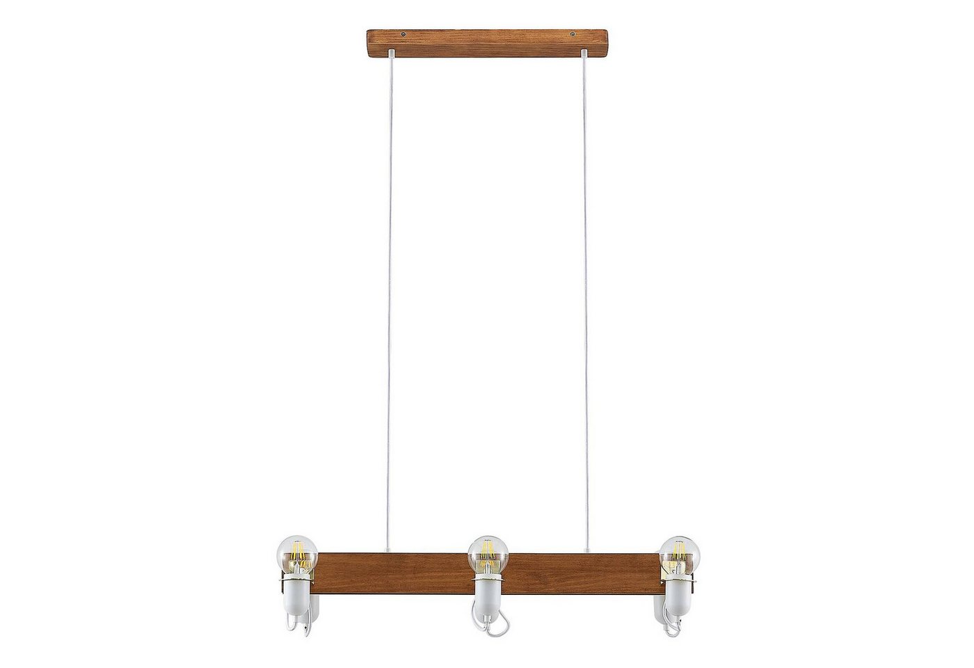 Lucande Hängeleuchte Becky, Holz Weiß IP20, 6 x 60 W von Lucande