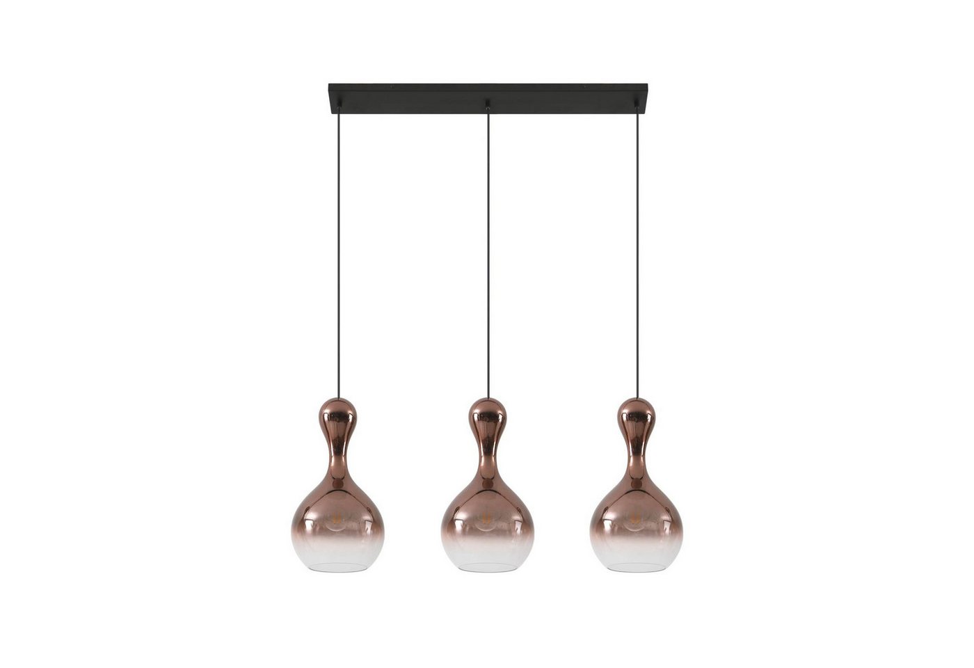 Lucande Hängeleuchte Lyrisa, Glas Kupfer IP20, 3 x 15 W LED Lucande Hängeleuchte Lyrisa, Glas Kupfer IP20, 3 x 15 W LED von Lucande