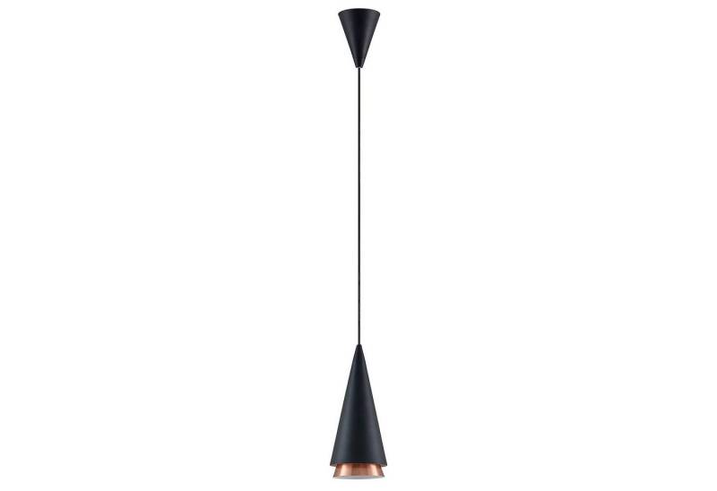 Lucande Hängeleuchte Naoh, dimmbar, Leuchtmittel nicht inklusive, Modern, Eisen, Aluminium, Schwarz matt, Kupfer, 1 flammig, E27 von Lucande