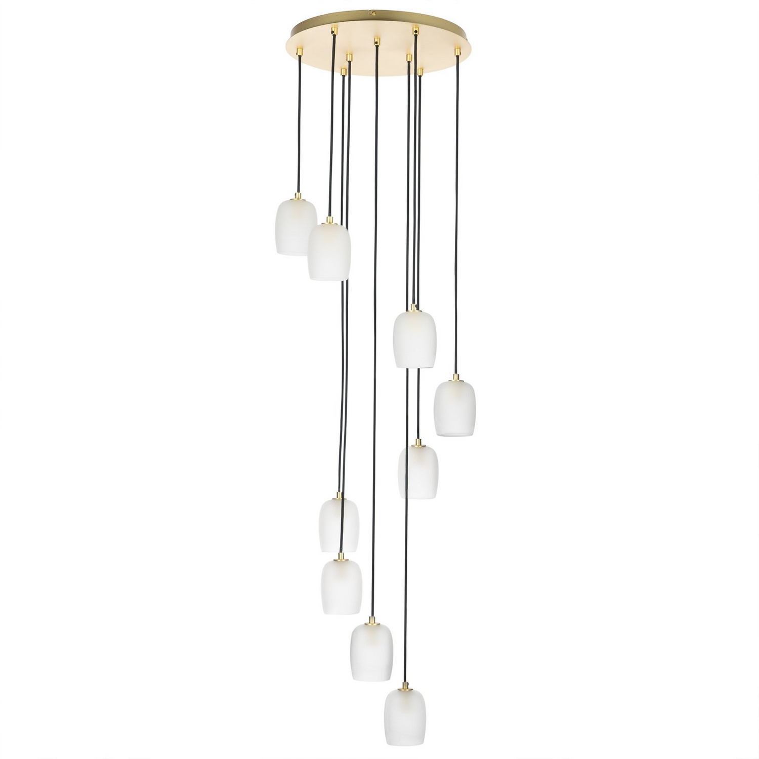 Lucande Hängeleuchte Pendelleuchte Lampe Messing Sand 9 Flammig Rondell G9 B-Ware von Lucande