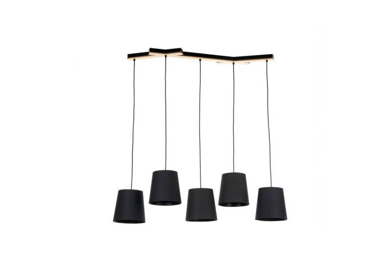 Lucande Hängeleuchte Thamila, Holz Schwarz IP20, 5 x 15 W LED von Lucande
