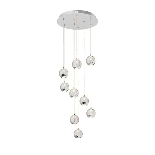 Lucande Hayley Led Hängeleuchte Hängelampe Lampe Wohnzimmerlampe 9 Flammig Ch455 B-Ware von Lucande