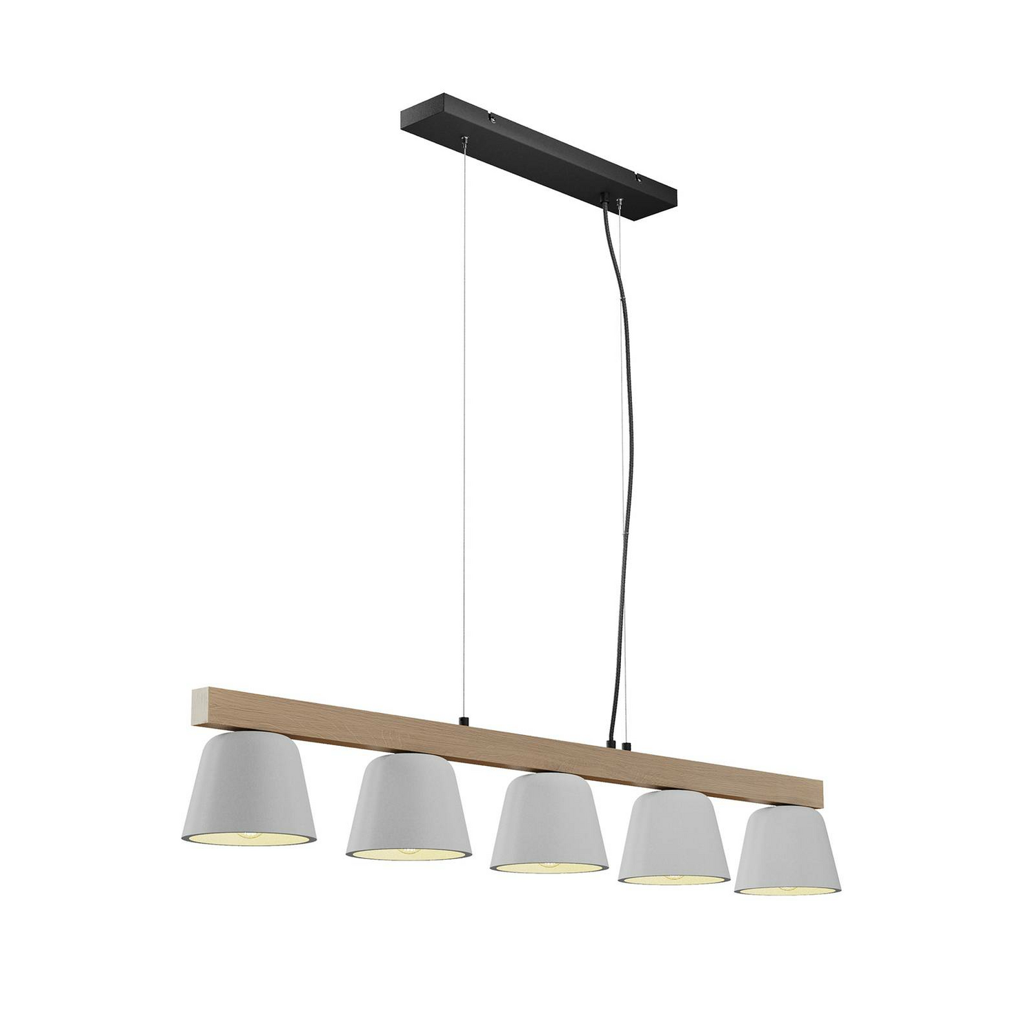 Lucande Kalinda Hängeleuchte Pendelleuchte Deckenlampe Beton Holz 5 Flammig 501 B-Ware Lucande Kalinda Hängeleuchte Pendelleuchte Deckenlampe Beton Holz 5 Flammig 501 B-Ware von Lucande