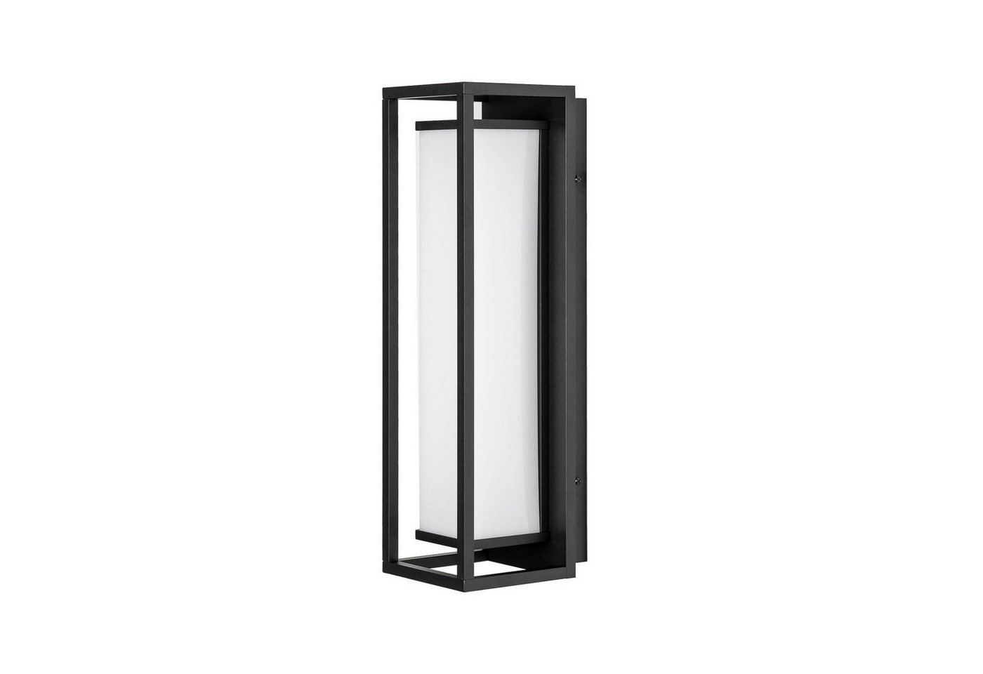 Lucande LED Außen-Wandleuchte Banetti, LED-Leuchtmittel fest verbaut, warmweiß, Modern, Aluminium, Kunststoff, Schwarz, 1 flammig, inkl. Leuchtmittel von Lucande