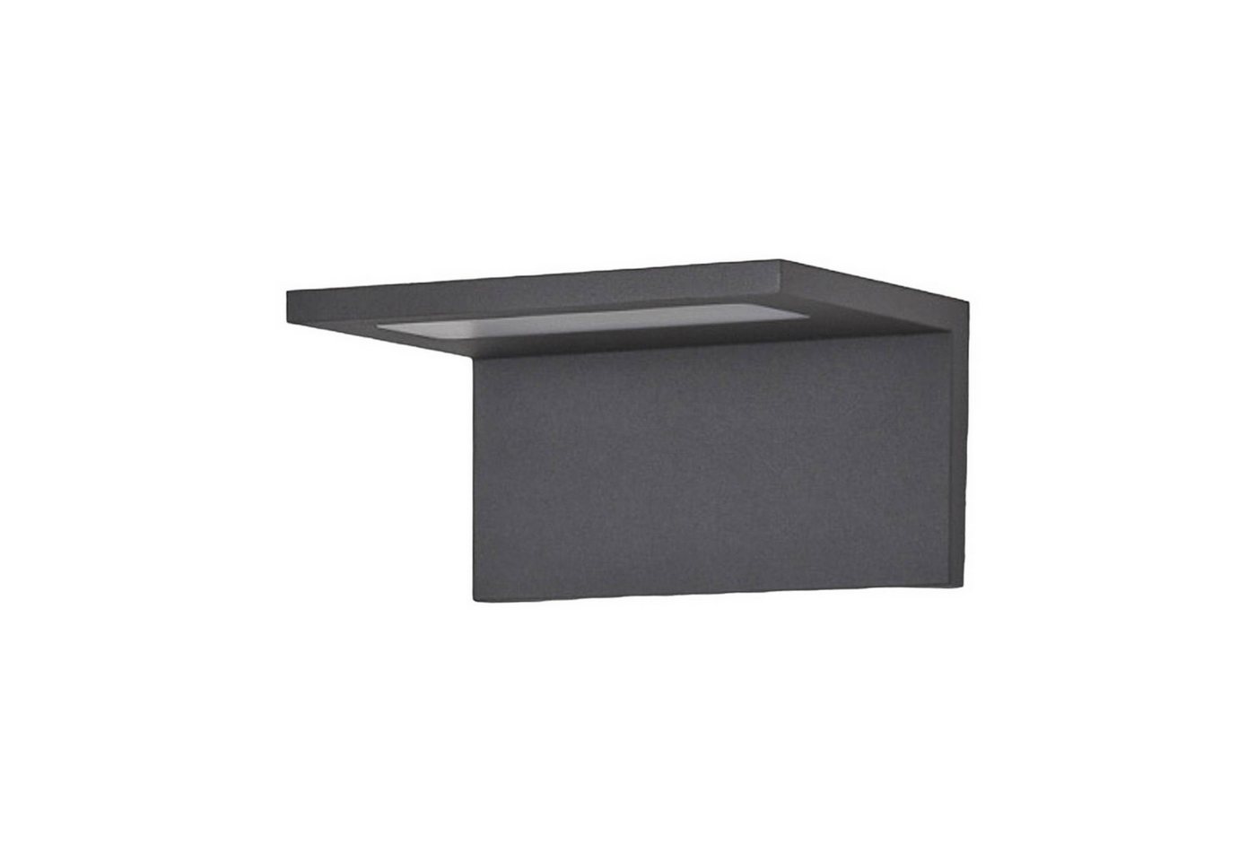 Lucande LED Außen-Wandleuchte Caner, LED-Leuchtmittel fest verbaut, warmweiß, Modern, Aluminium, Kunststoff, grafitgrau, transparent, 1 flammig von Lucande