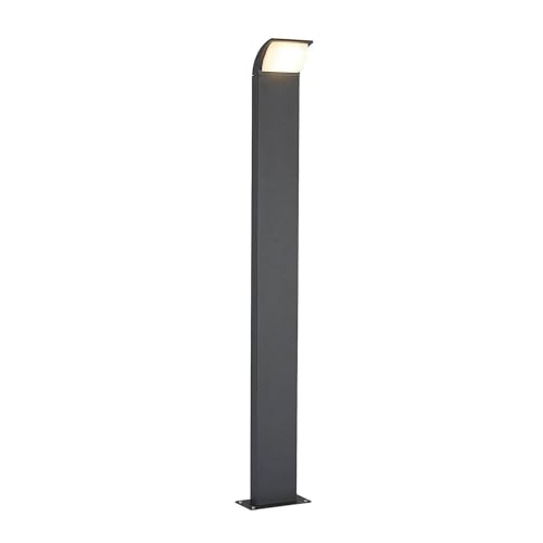 Lucande LED Außenleuchte 'Tinna' (Modern) in Schwarz aus Aluminium (1 flammig,) - Wegeleuchte, Pollerleuchte, Wegelampe, Sockelleuchte von Lucande